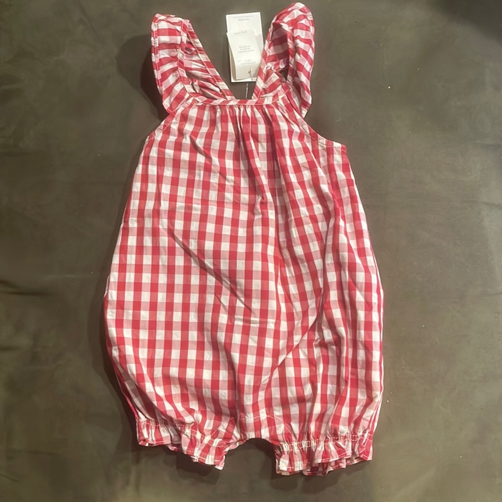 Baby Gap Gingham Shorts Romper